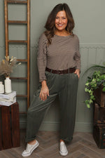 Charlie Belted Trousers Khaki Khaki - Charlie Belted Trousers Khaki
