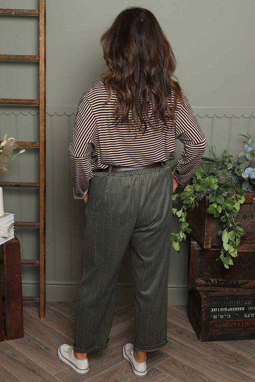 Charlie Belted Trousers Khaki - Image 4