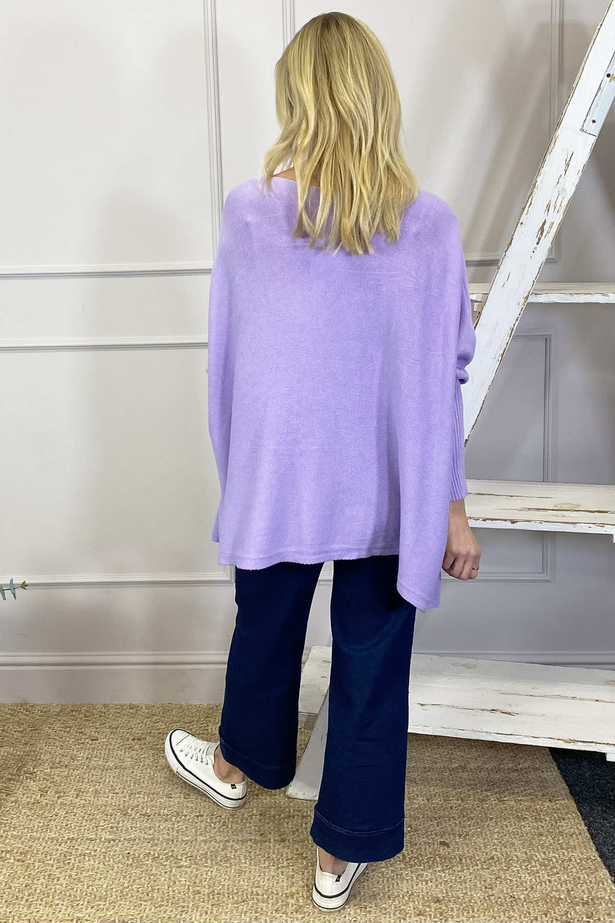 Libby Heart Knitted Jumper Lilac