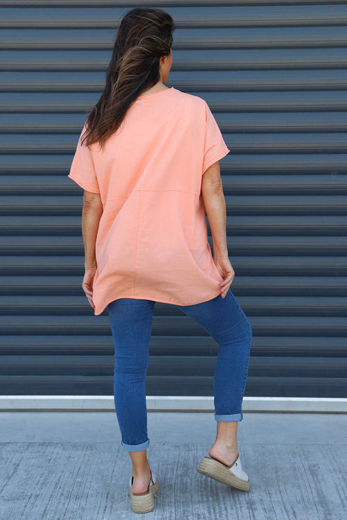 Folkestone Pocket Linen Top Orange - Image 4