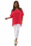 Sia V-Neck Top Hot Pink