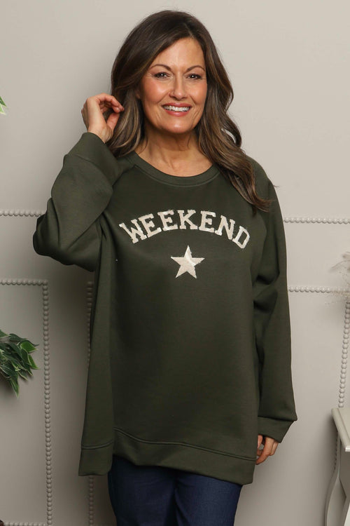 Alice Weekend Sweatshirt Khaki - Image 2