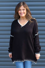 Emma Knitted Jumper Black Black - Emma Knitted Jumper Black