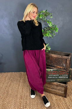 Babette Needlecord Trousers Berry