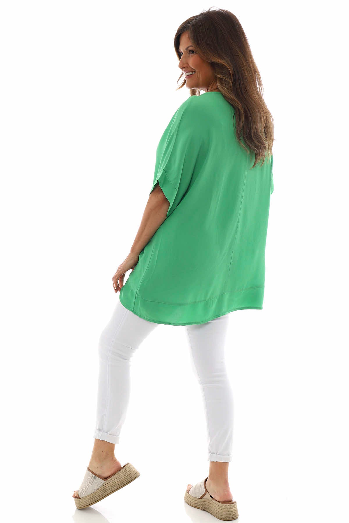 Sia V-Neck Top Emerald