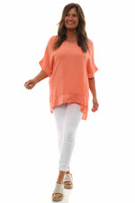 Sia V-Neck Top Orange Orange - Sia V-Neck Top Orange