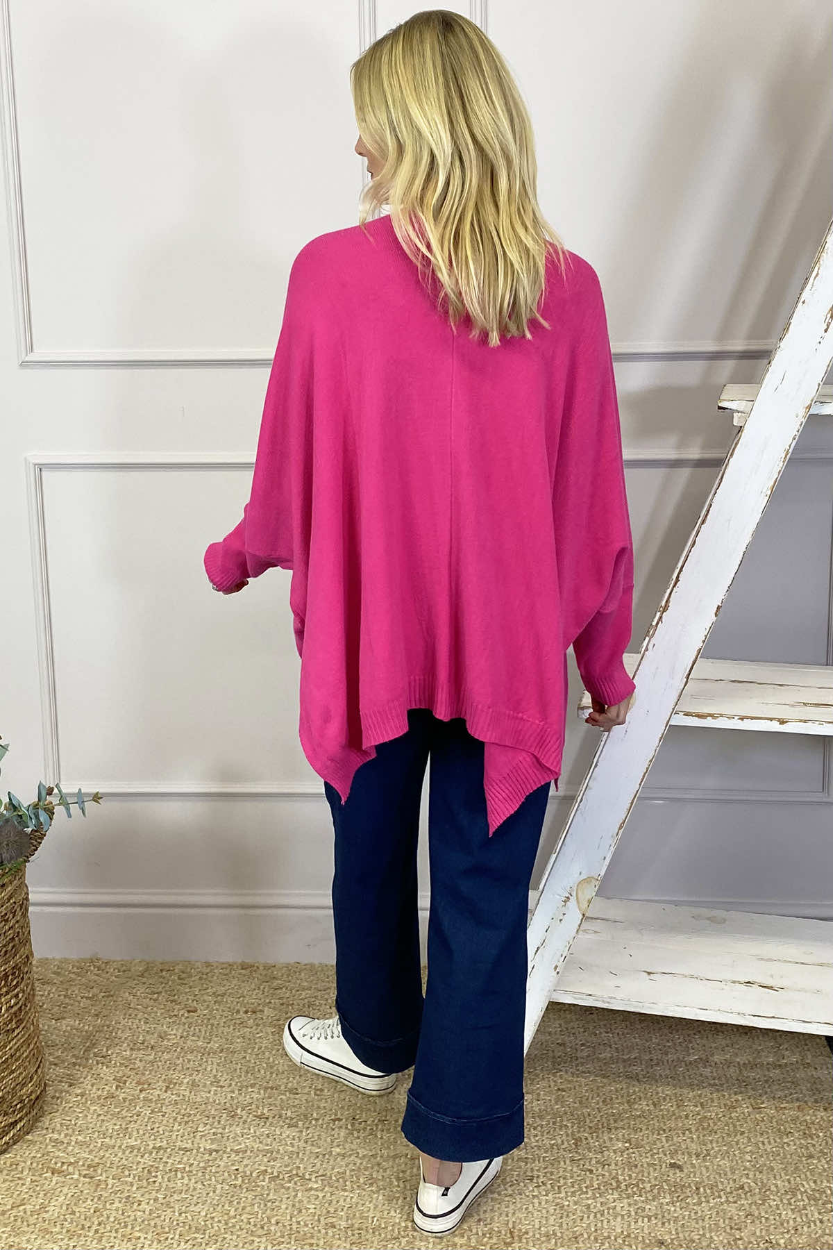 Hattie Knitted Cardigan Fuchsia