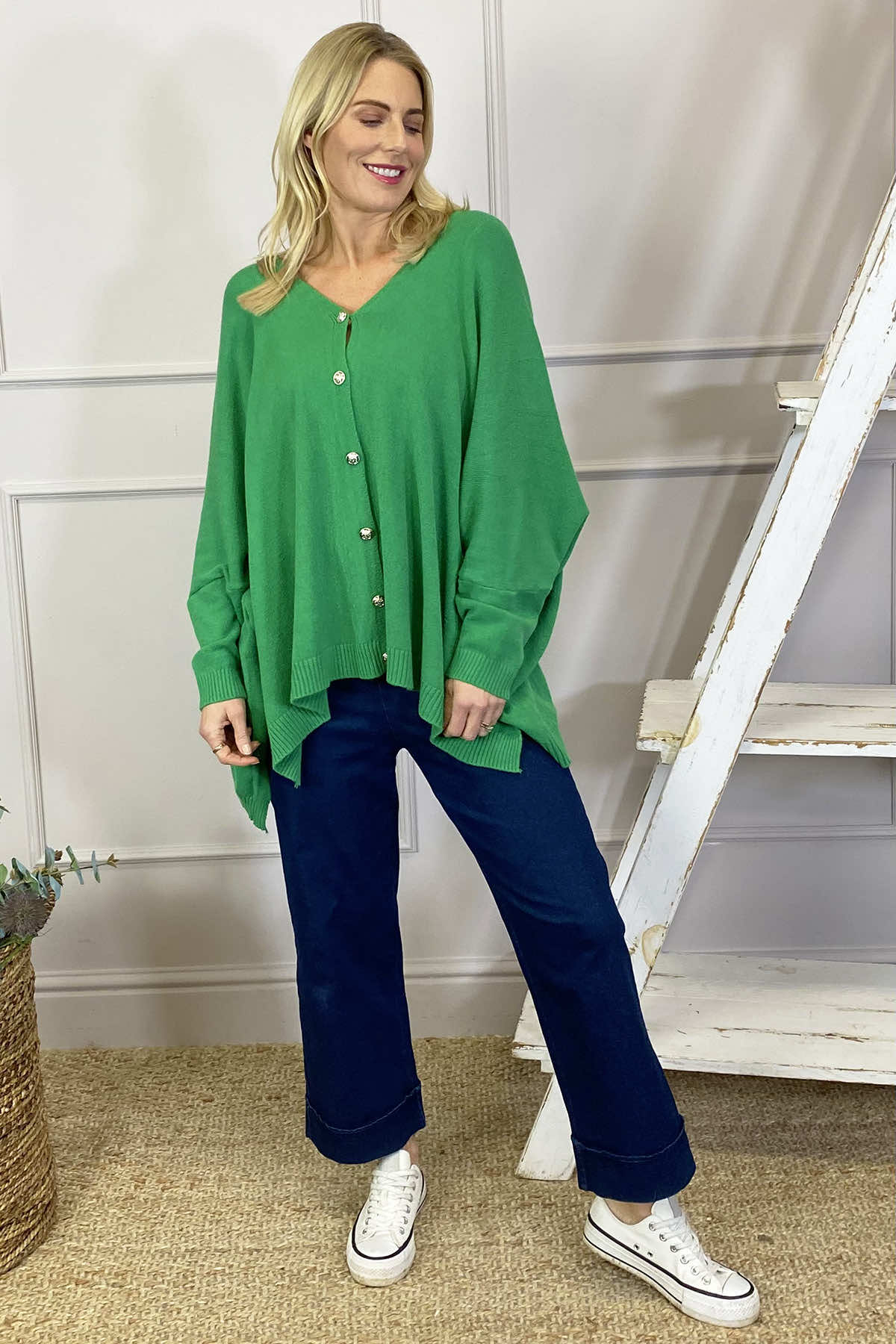 Hattie Knitted Cardigan Emerald