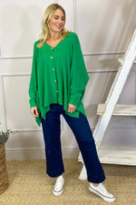 Hattie Knitted Cardigan Emerald Emerald - Hattie Knitted Cardigan Emerald