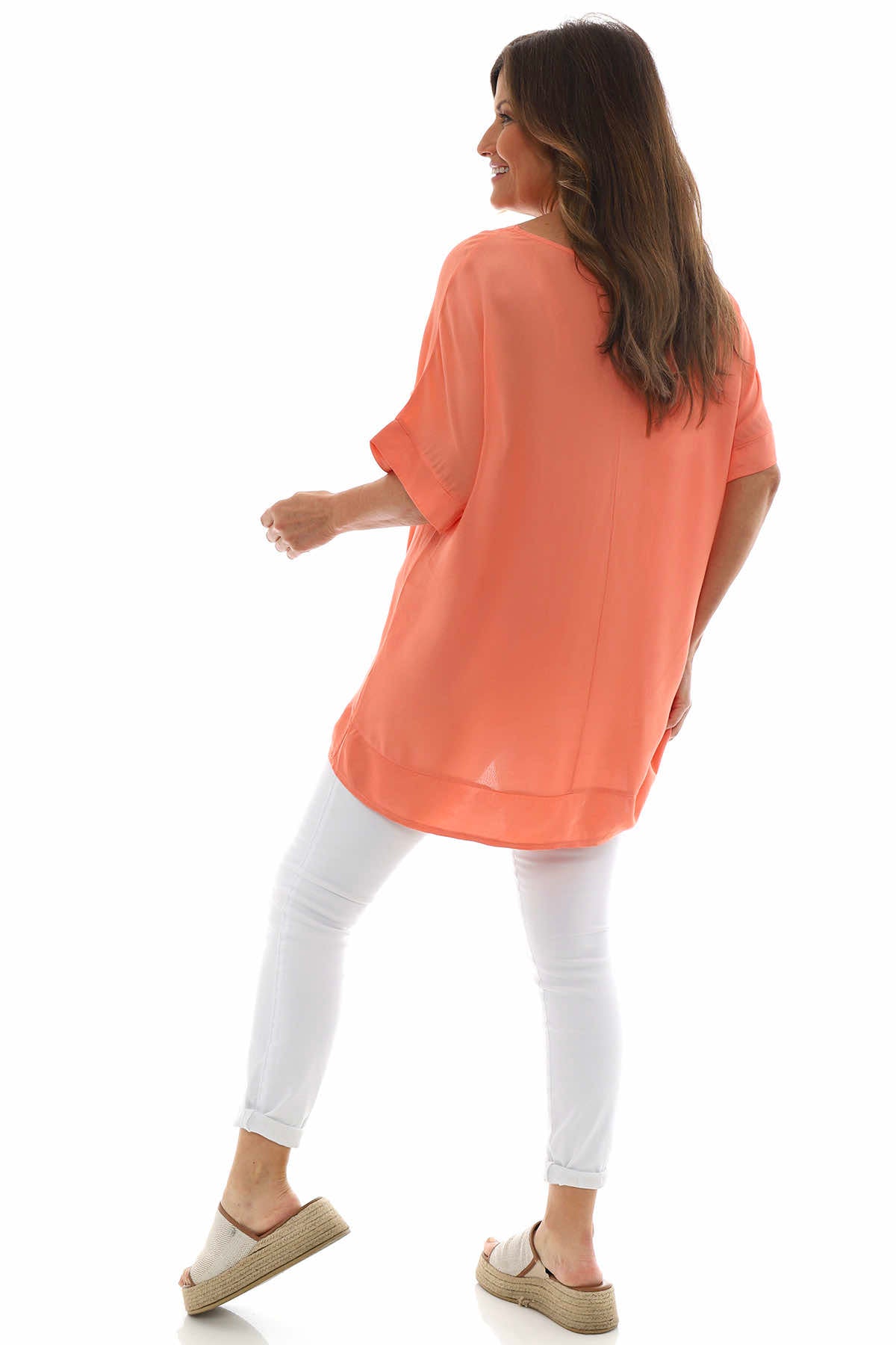 Sia V-Neck Top Orange