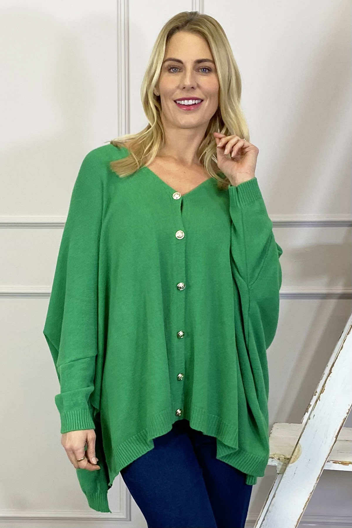 Hattie Knitted Cardigan Emerald