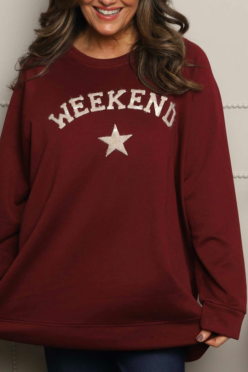 Alice Weekend Sweatshirt Wine - Image 3