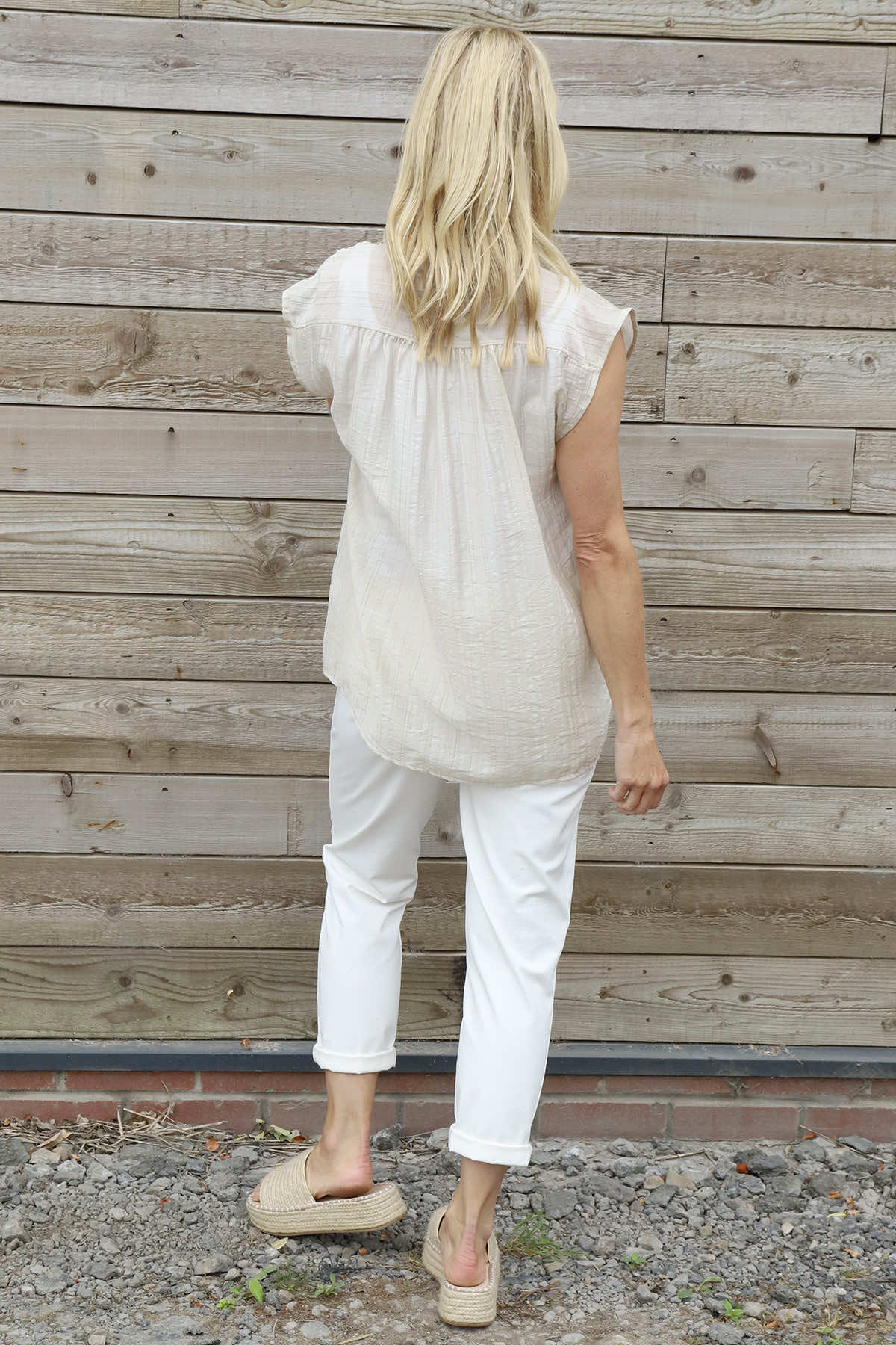Kimmie Sleeveless Blouse Stone
