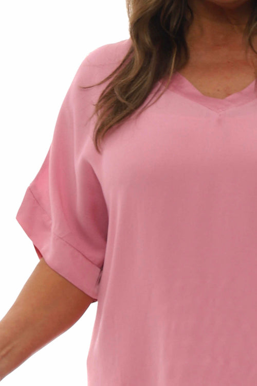 Sia V-Neck Top Rose - Image 3