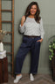 Charlie Belted Trousers Navy