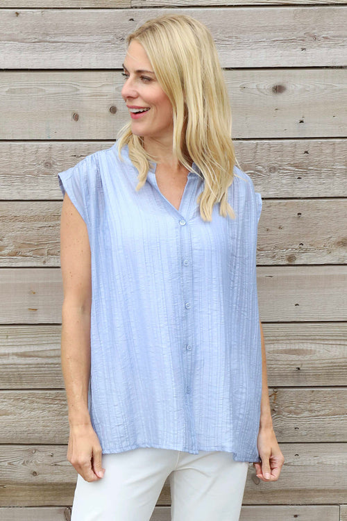 Kimmie Sleeveless Blouse Blue - Image 1