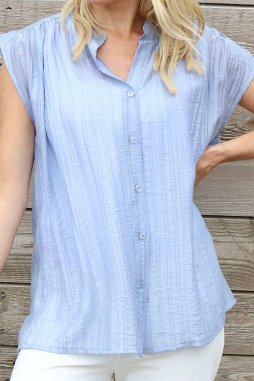 Kimmie Sleeveless Blouse Blue - Image 3
