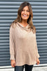 Cordelia Cowl Neck Top Camel