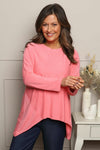 Tabitha Dipped Hem Jumper Coral