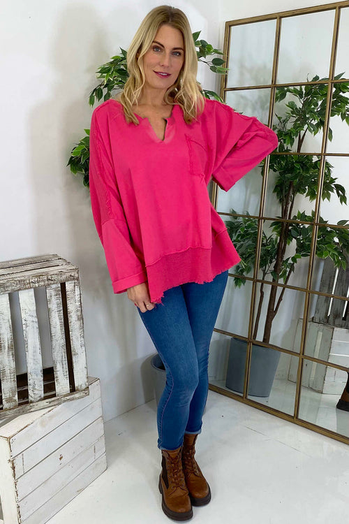 Athena Cotton Top Fuchsia - Image 3