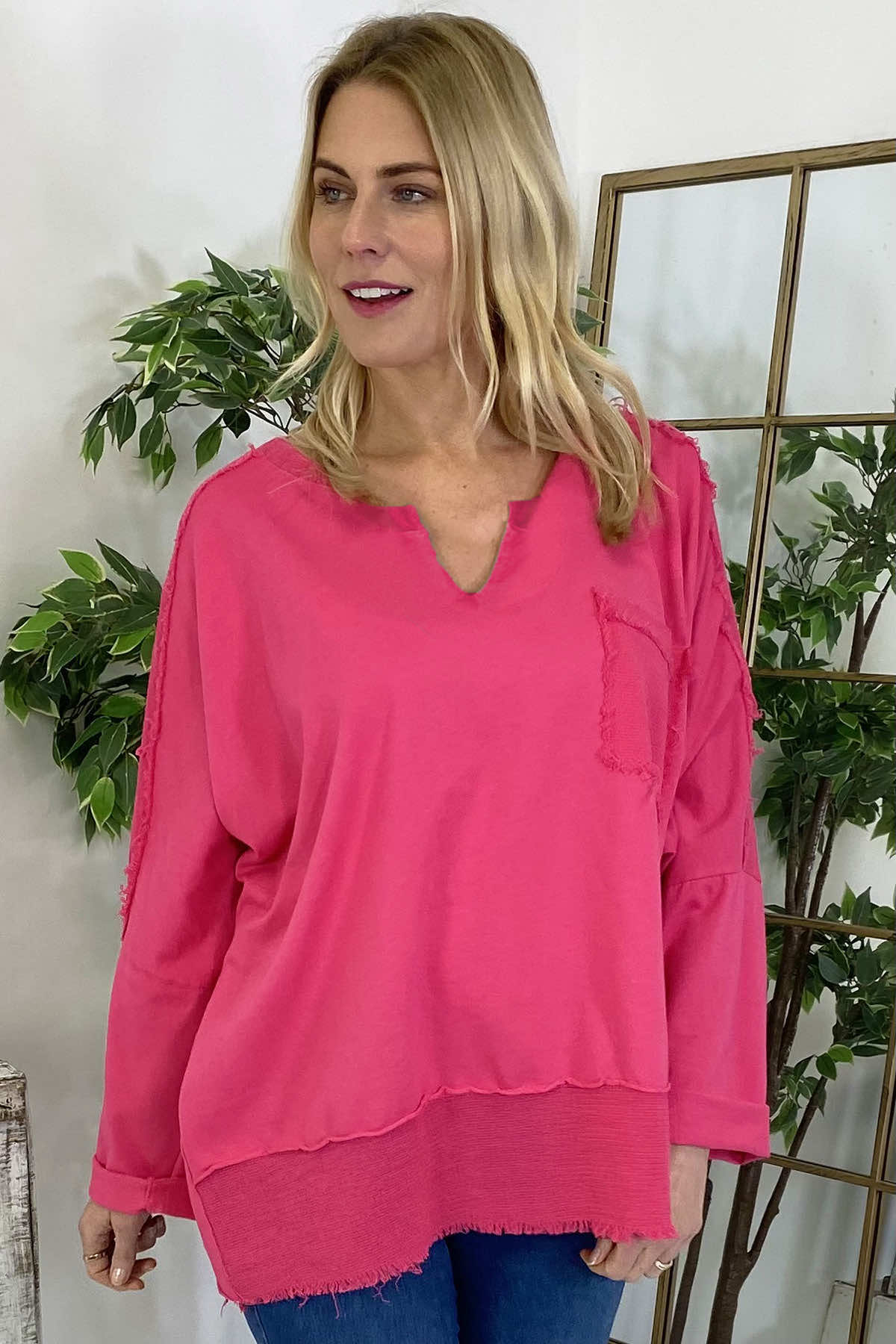 Athena Cotton Top Fuchsia