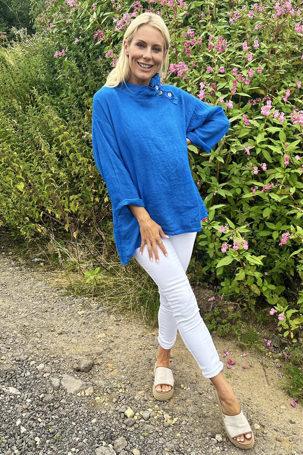 Bradley Linen Top Cobalt