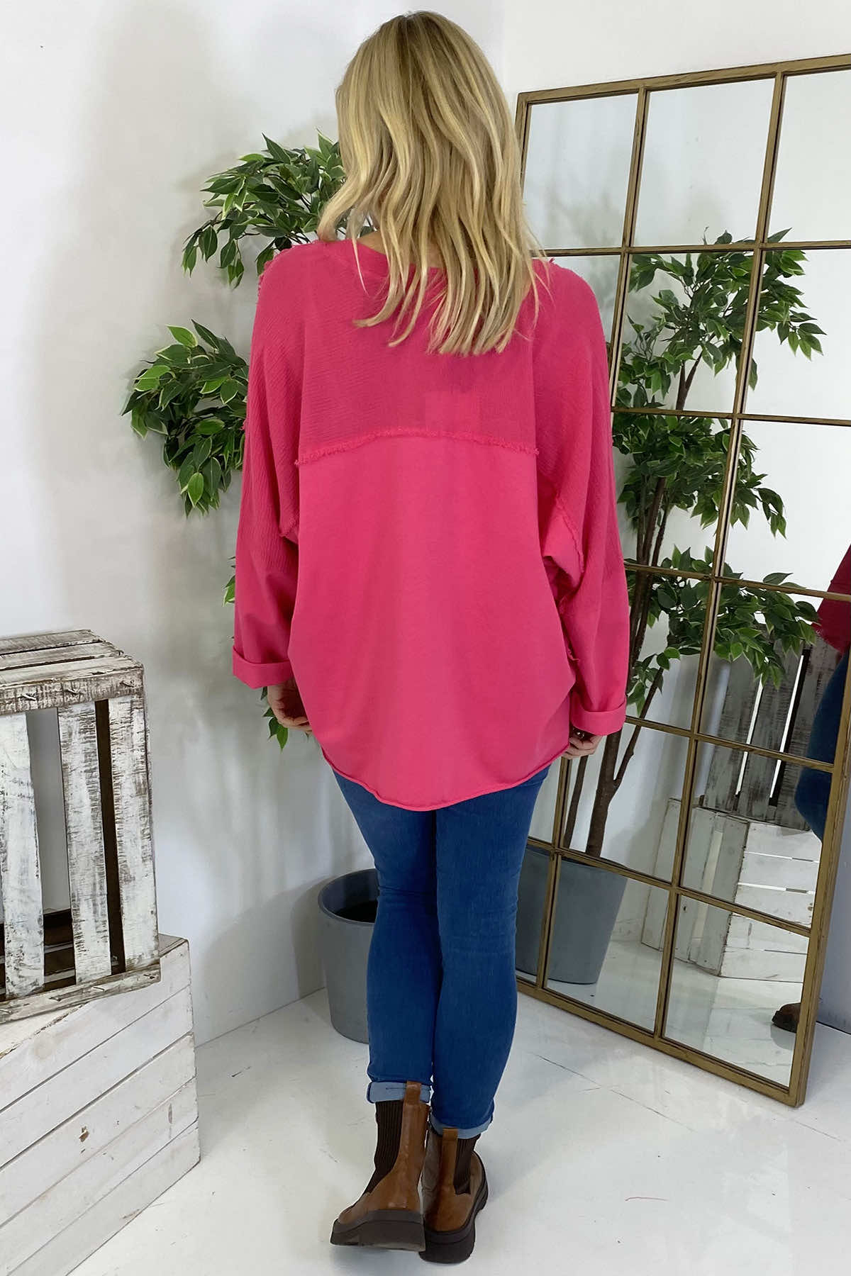 Athena Cotton Top Fuchsia