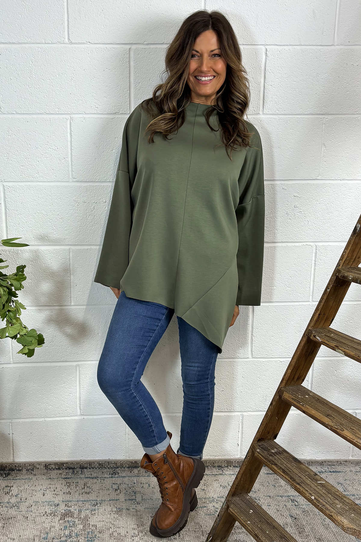 Gracie Top Khaki