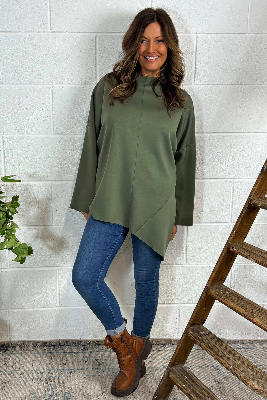 Gracie Top Khaki