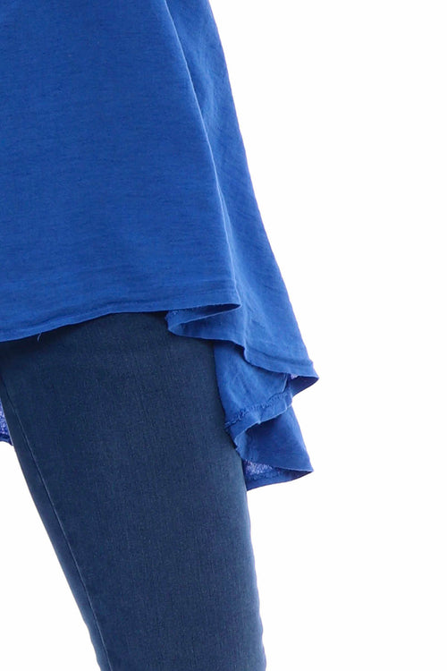 Harini Sleeveless Linen Top Cobalt - Image 4