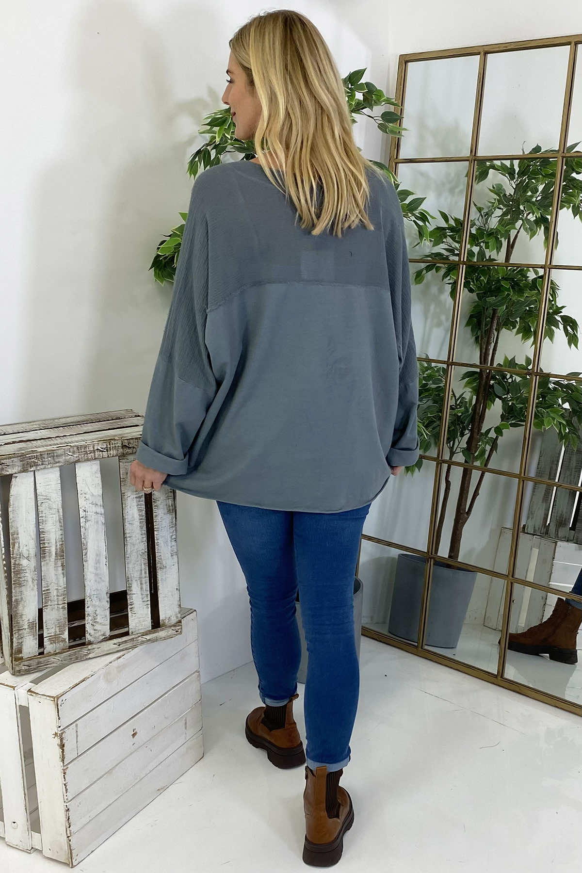 Athena Cotton Top Mid Grey