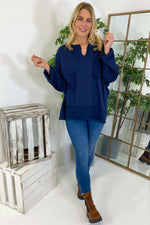 Athena Cotton Top Navy Navy - Athena Cotton Top Navy