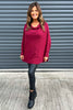 Cordelia Cowl Neck Top Wine