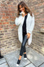 Maeva Hooded Knitted Cardigan Grey