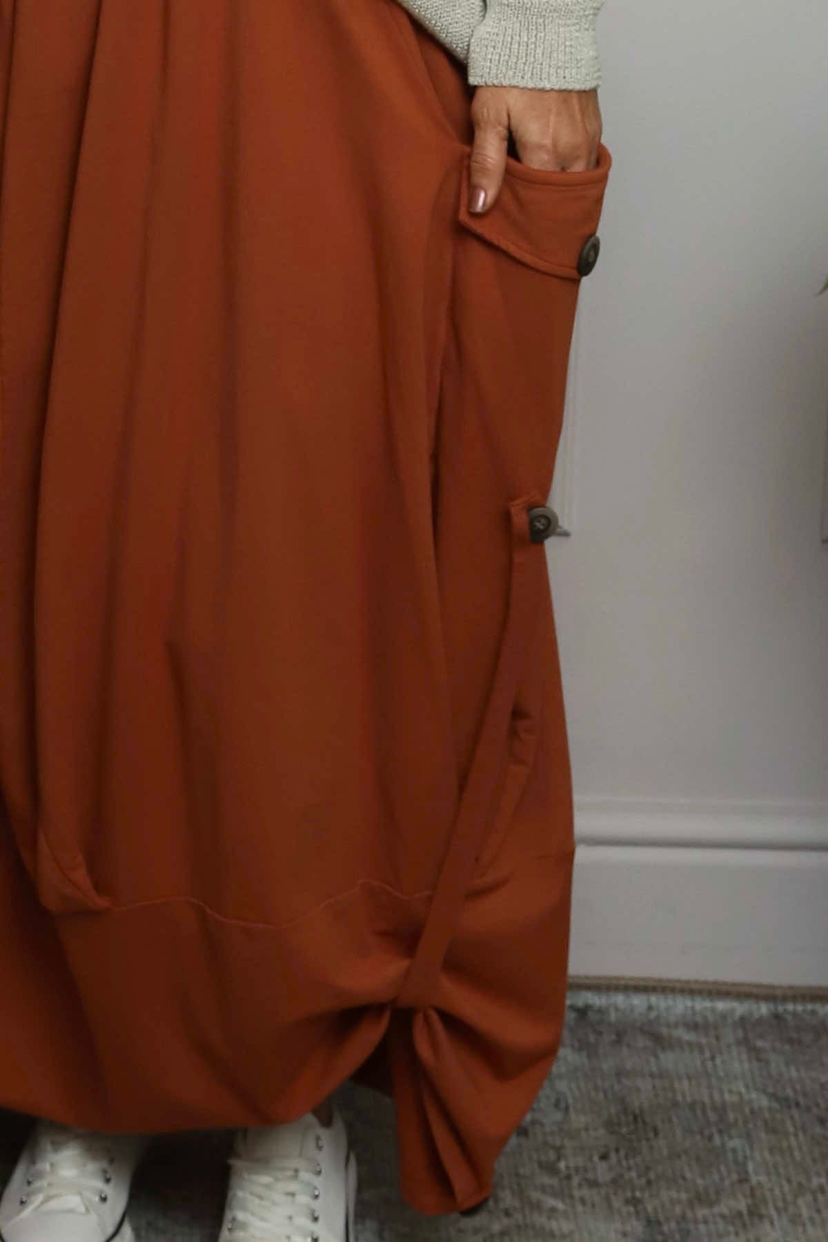 Lavone Cotton Skirt Burnt Orange