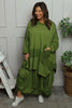 Lavone Cotton Skirt Olive