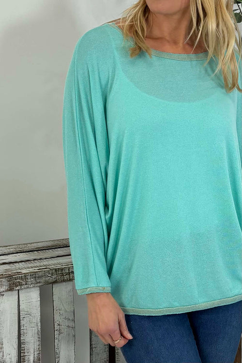 Raya Lurex Knitted Top Mint - Image 3