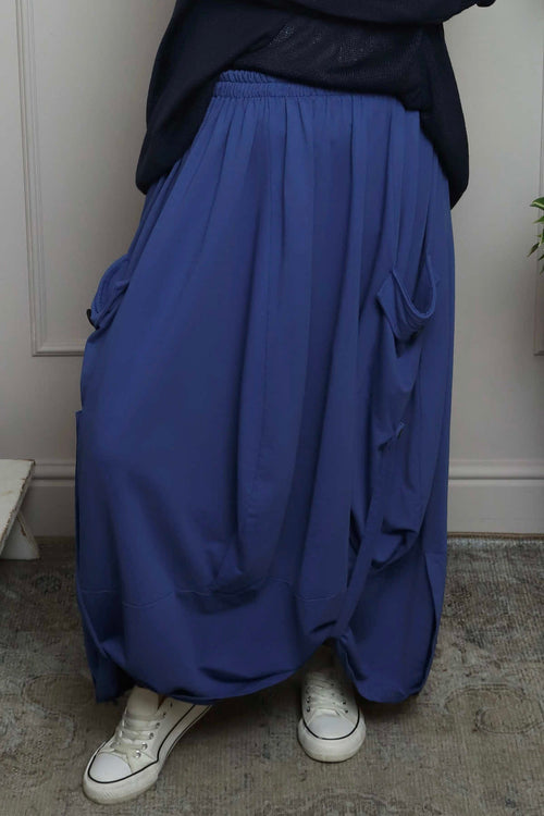 Lavone Cotton Skirt Cobalt - Image 2