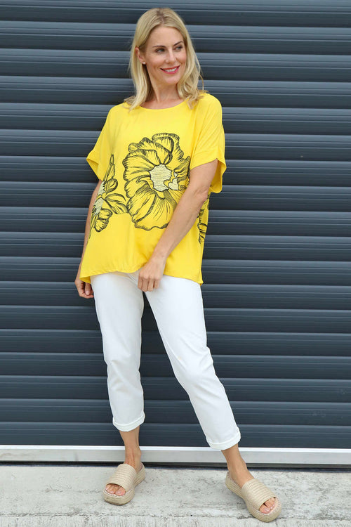 Agnetha Flower Top Yellow - Image 3