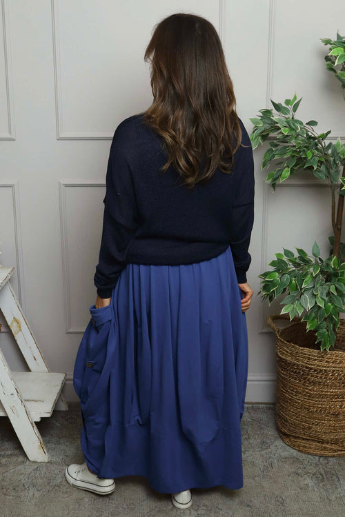 Lavone Cotton Skirt Cobalt - Image 4