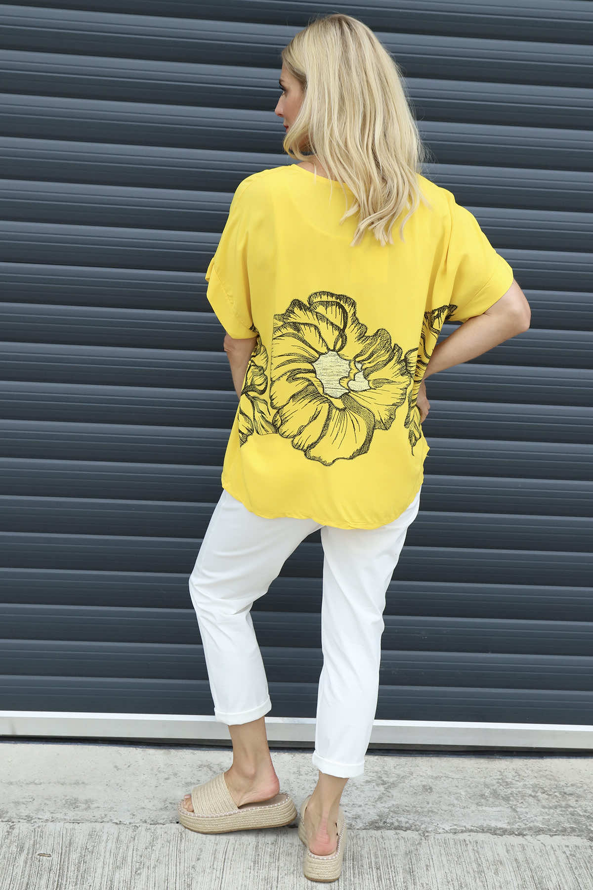 Agnetha Flower Top Yellow
