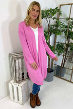 Gabi Waterfall Cardigan Fuchsia Fuchsia - Gabi Waterfall Cardigan Fuchsia