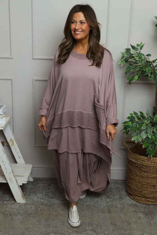 Lavone Cotton Skirt Mauve - Image 1