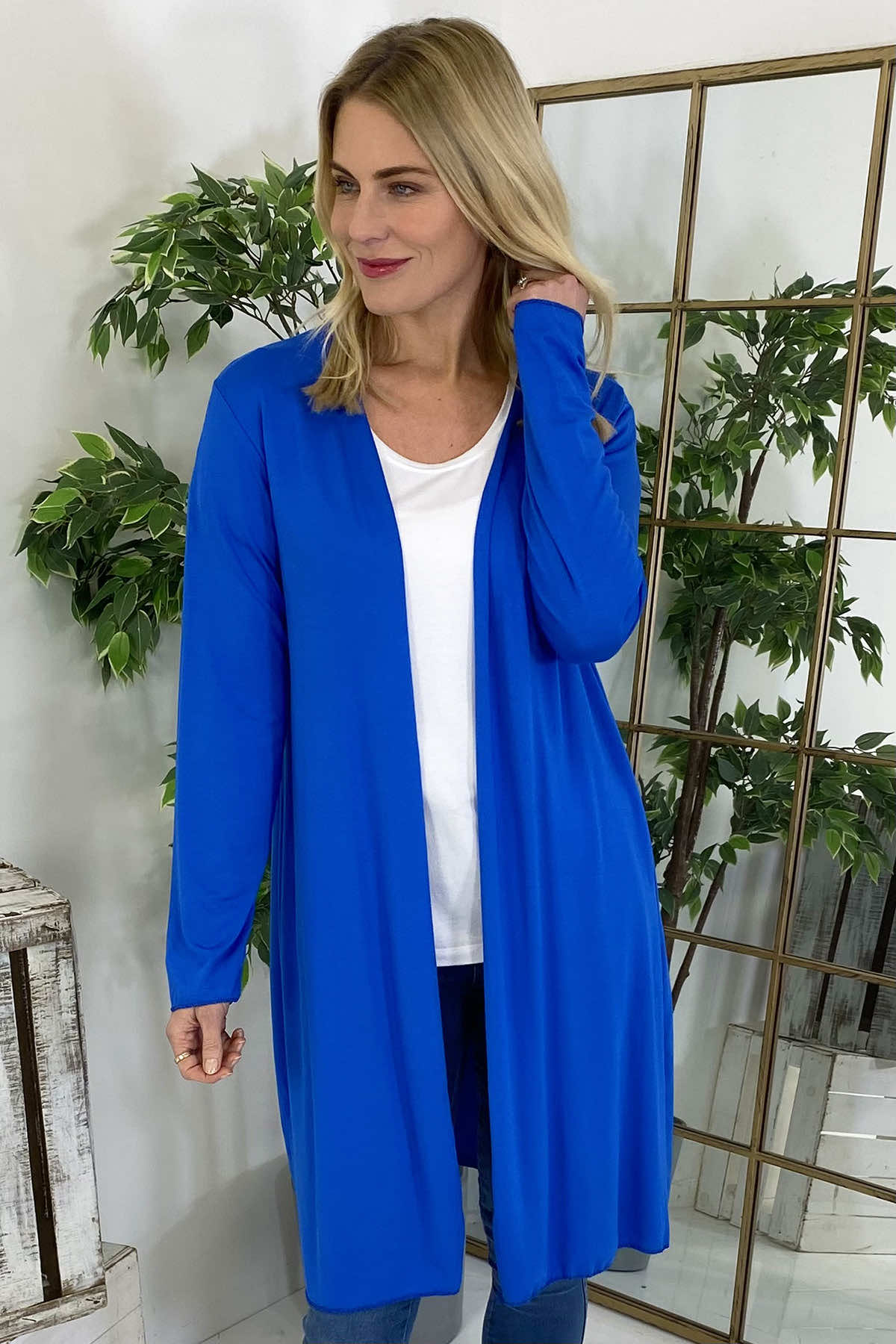 Gabi Waterfall Cardigan Cobalt