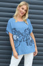 Agnetha Flower Top Blue