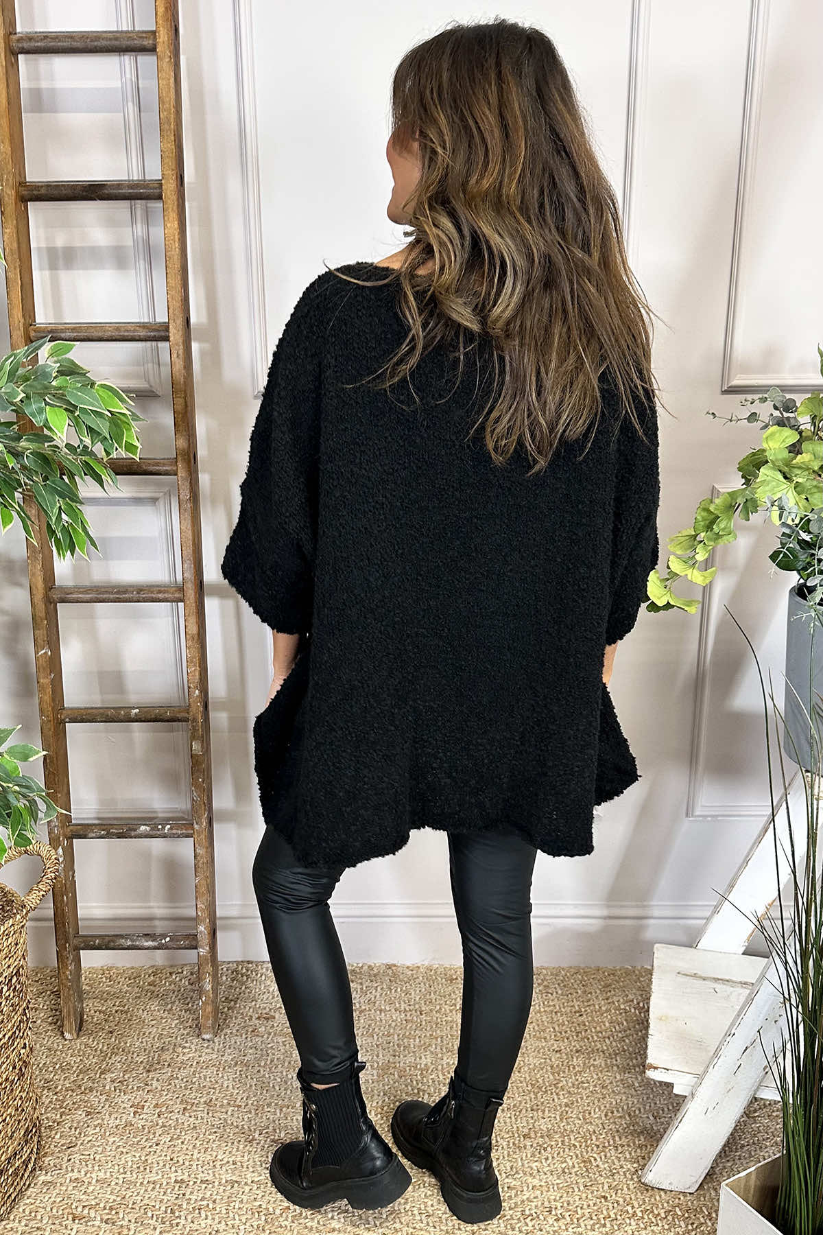 Grace Boucle Jumper Black