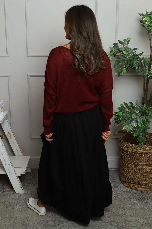 Lavone Cotton Skirt Black - Image 4