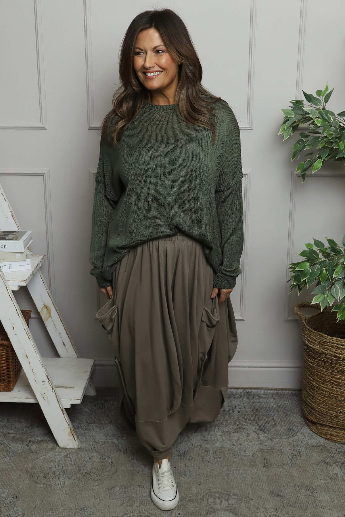 Lavone Cotton Skirt Mocha