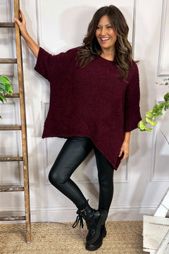 Grace Boucle Jumper Wine