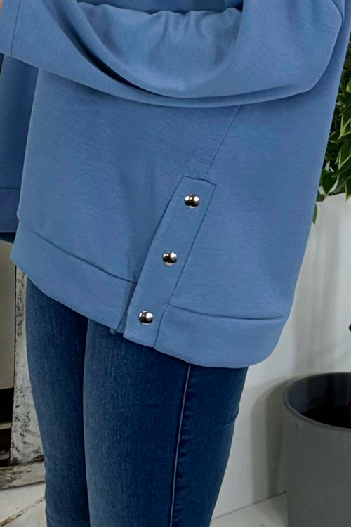 Galina Button Top Blue - Image 3